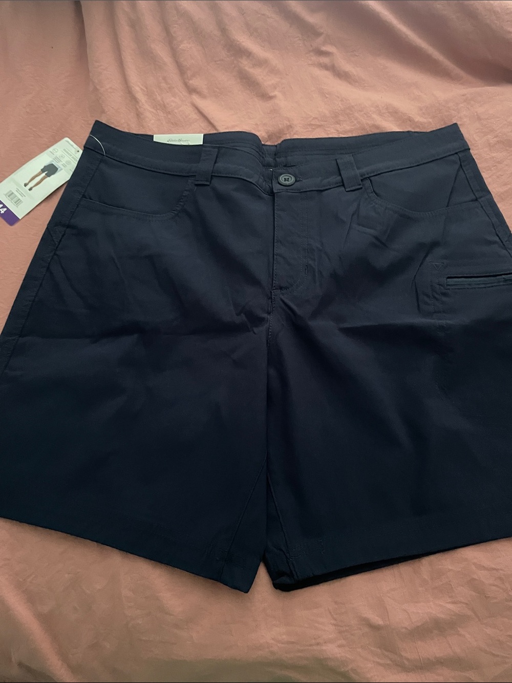 Eddie Bauer Navy Women's Flat-Front Shorts
